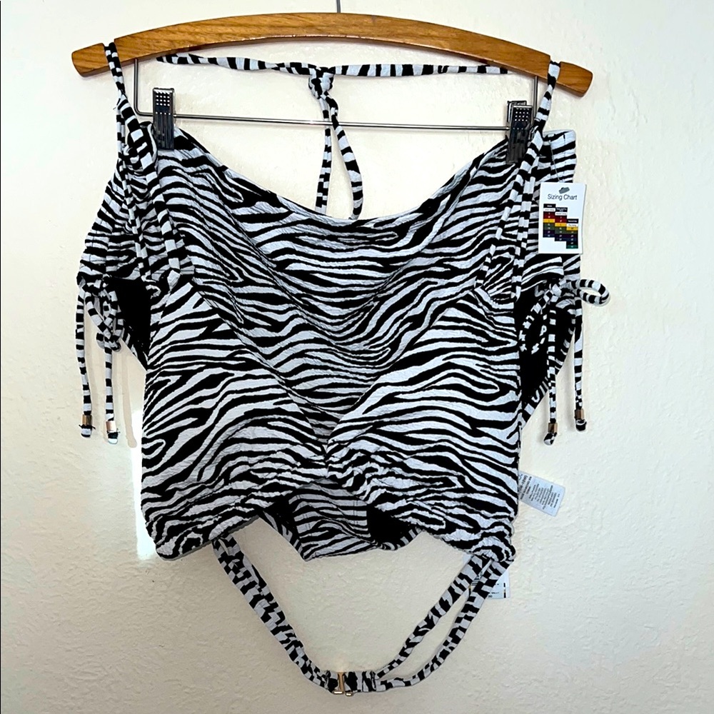1X Zebra bikini swimsuit nwt 2 pc 16W-18W